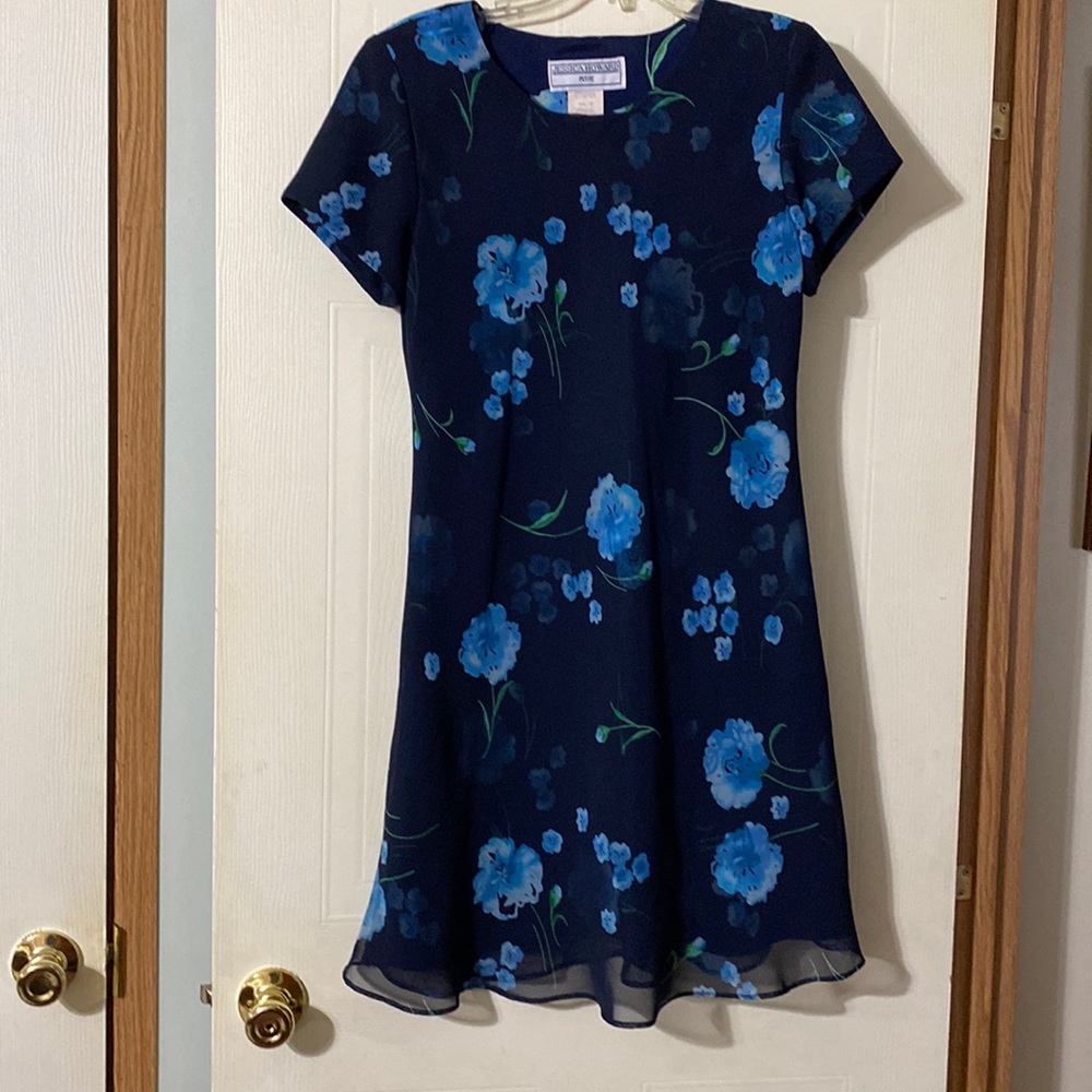 Navy blue Jessica Howard petite dress lined